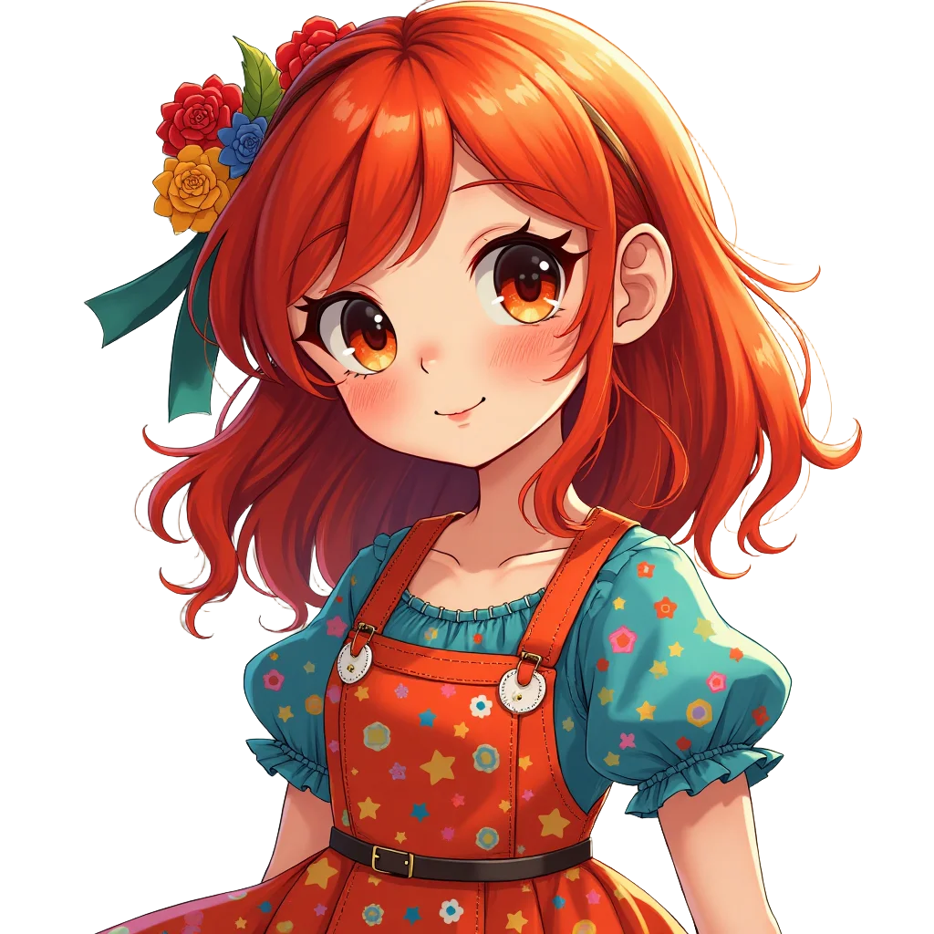 Charming Floral Girl